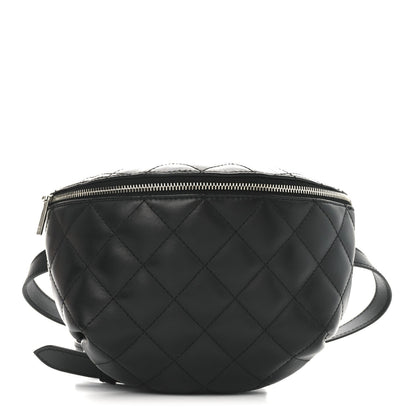 Chanel Calfskin Quilted Waist Belt Bag Black 1 of 9