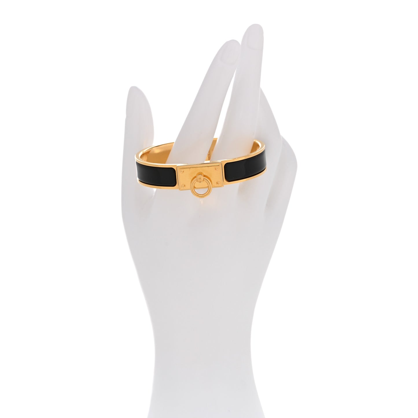 Enamel Clic Anneau Bracelet GM Black