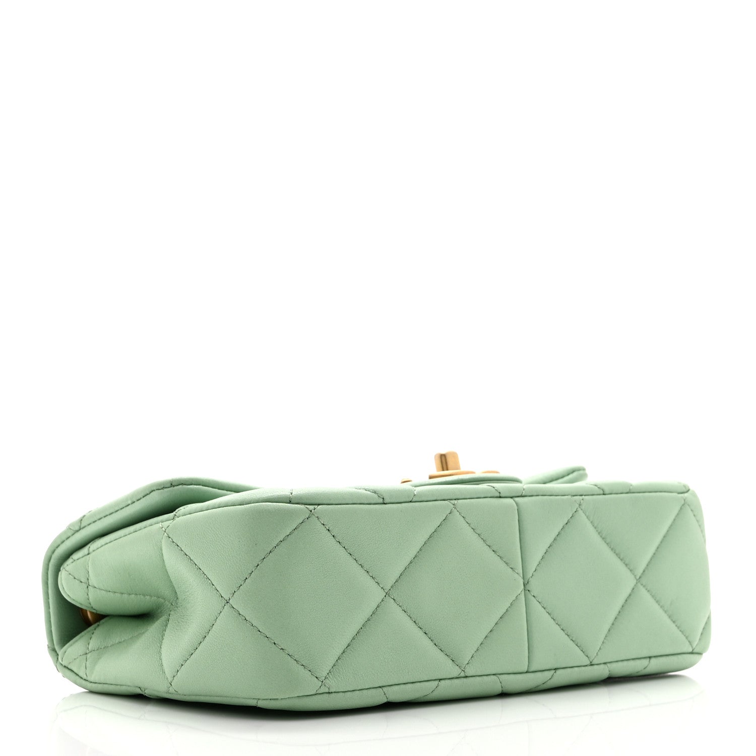 Chanel Lambskin Quilted Pearl Small Flap Light Green 4 of 11