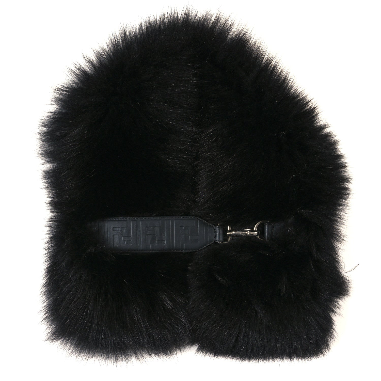 Fendi Fox Fur Belt Scarf Black 1 of 3