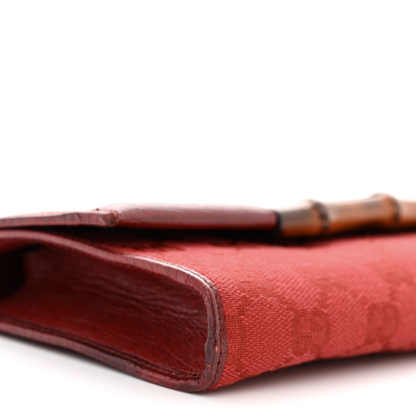 Monogram Bamboo Bar Clutch Red