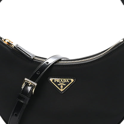 Prada Re-Nylon Spazzolato Arque Shoulder Bag Black 7 of 10