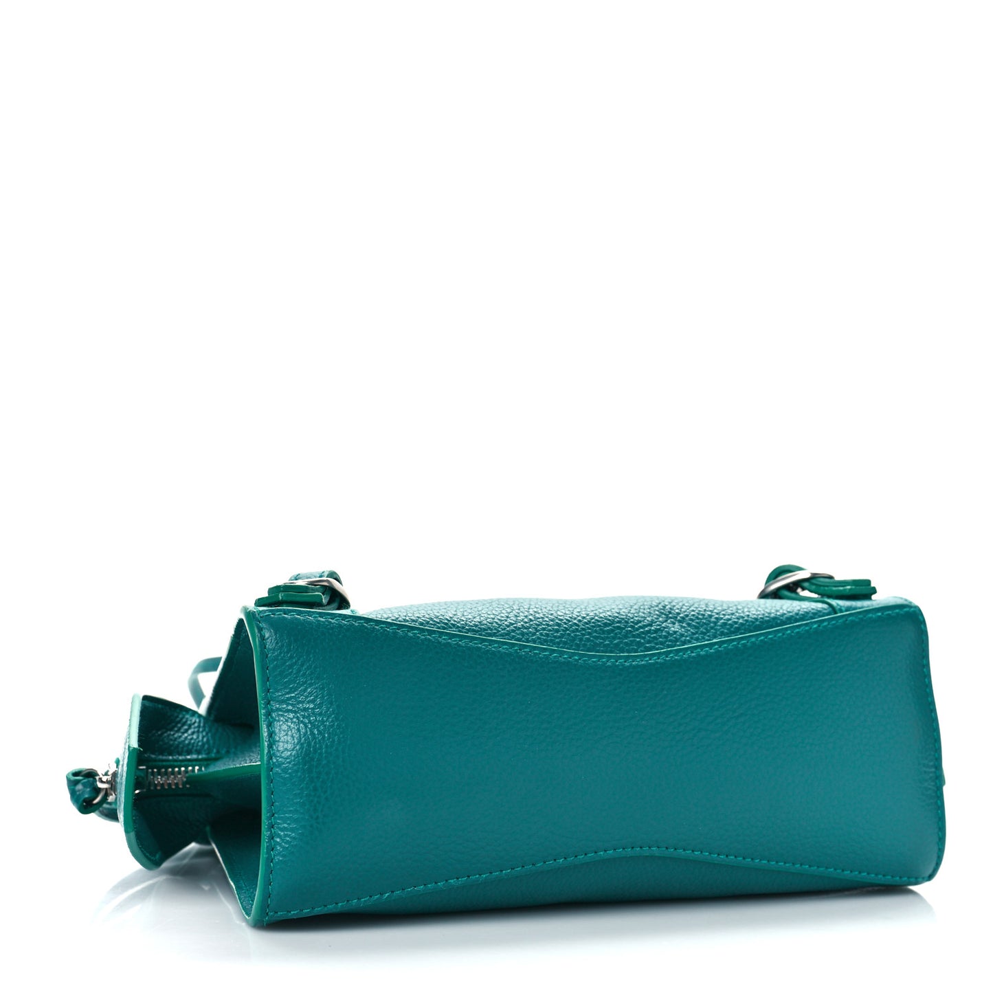 Grained Calfskin Neo Classic Silver Hardware Mini City Jade
