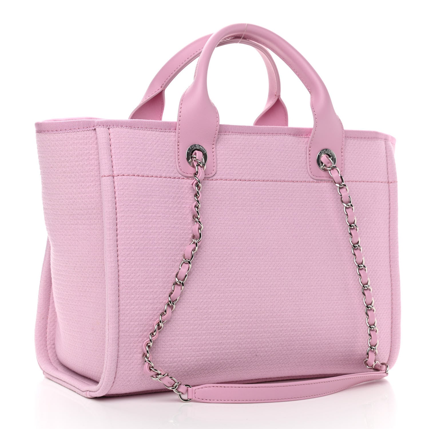 Chanel Mixed Fibers Small Deauville Tote Pink 3 of 10