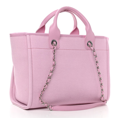 Chanel Mixed Fibers Small Deauville Tote Pink 3 of 10