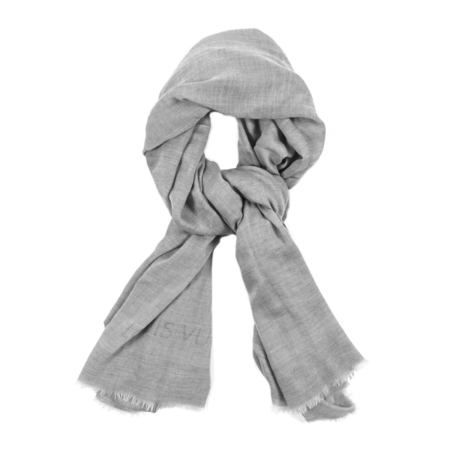 Louis Vuitton Woven Cashmere Travel Shawl Grey 1 of 6