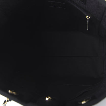 Chanel Mixed Fibers Striped Small Deauville Tote Black 5 of 10
