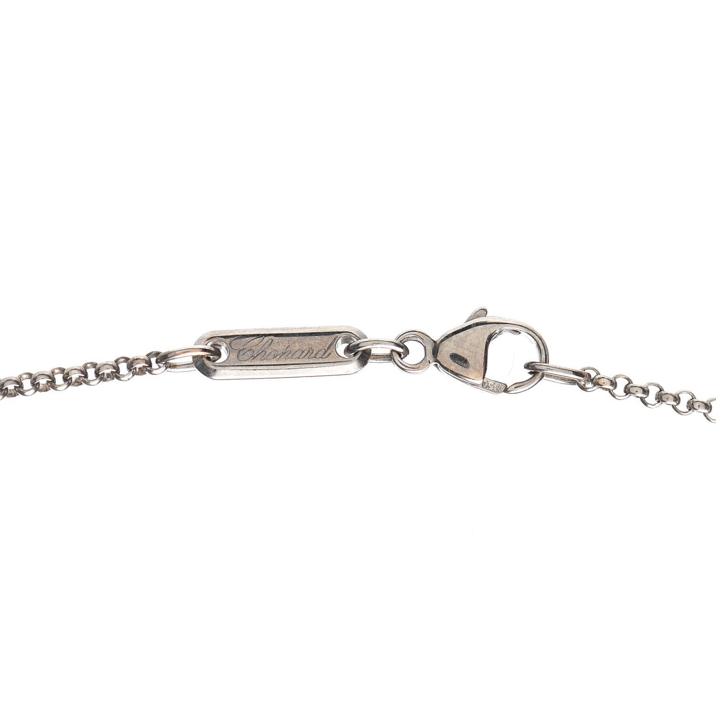 18K White Gold Happy Diamond Halo Pendant Necklace