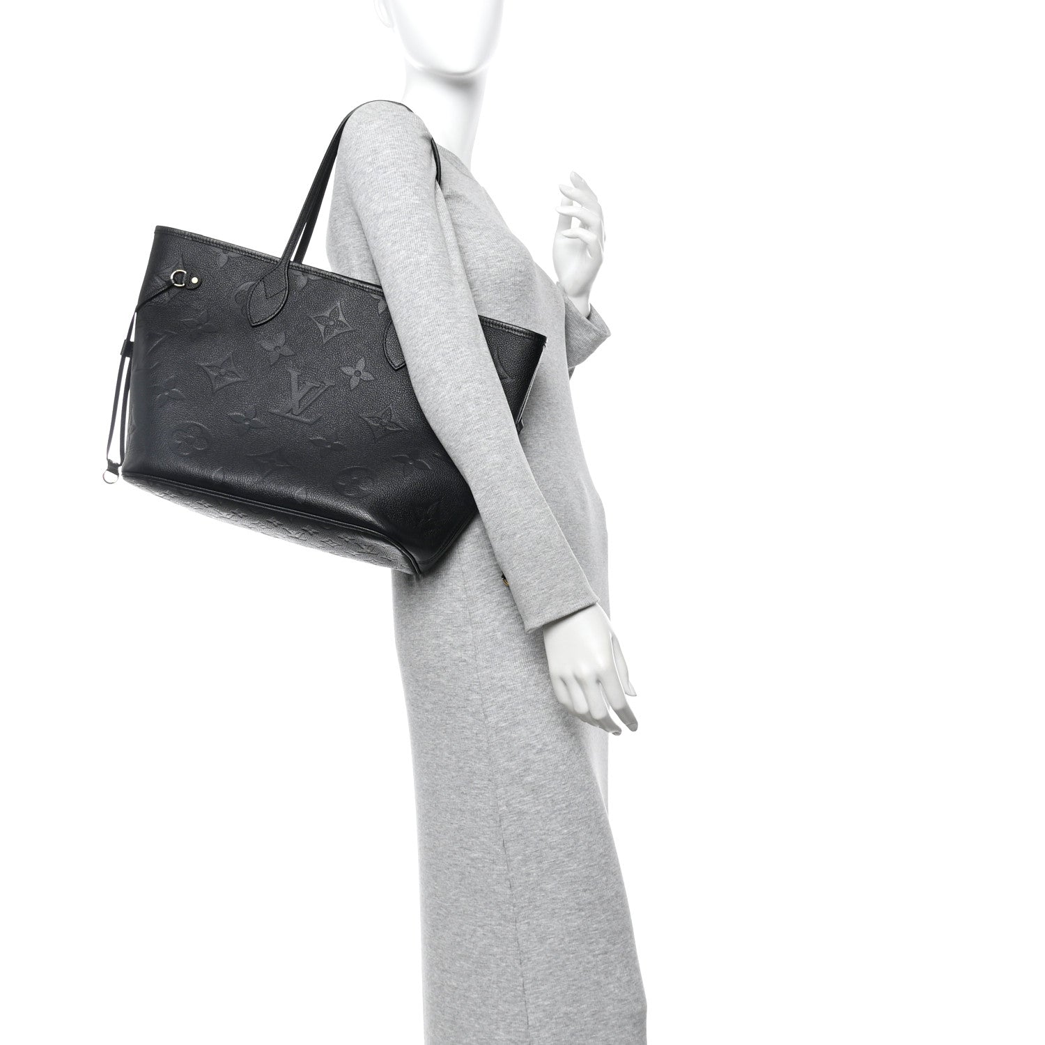 Louis Vuitton Empreinte Monogram Giant Neverfull MM Black 2 of 12