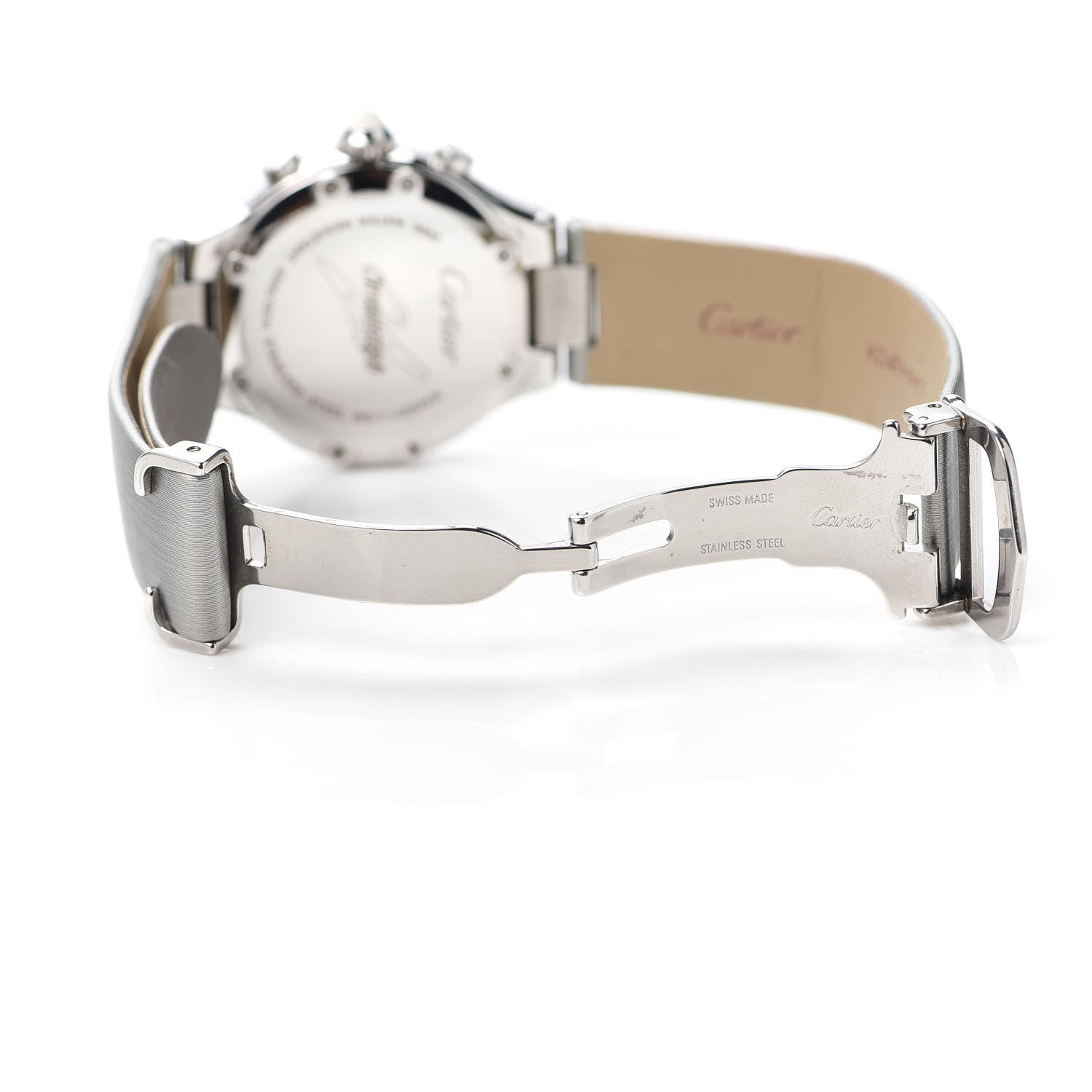 Cartier Stainless Steel Satin 32mm Must 21 Chronoscaph Quartz Watch Pink 5 of 6