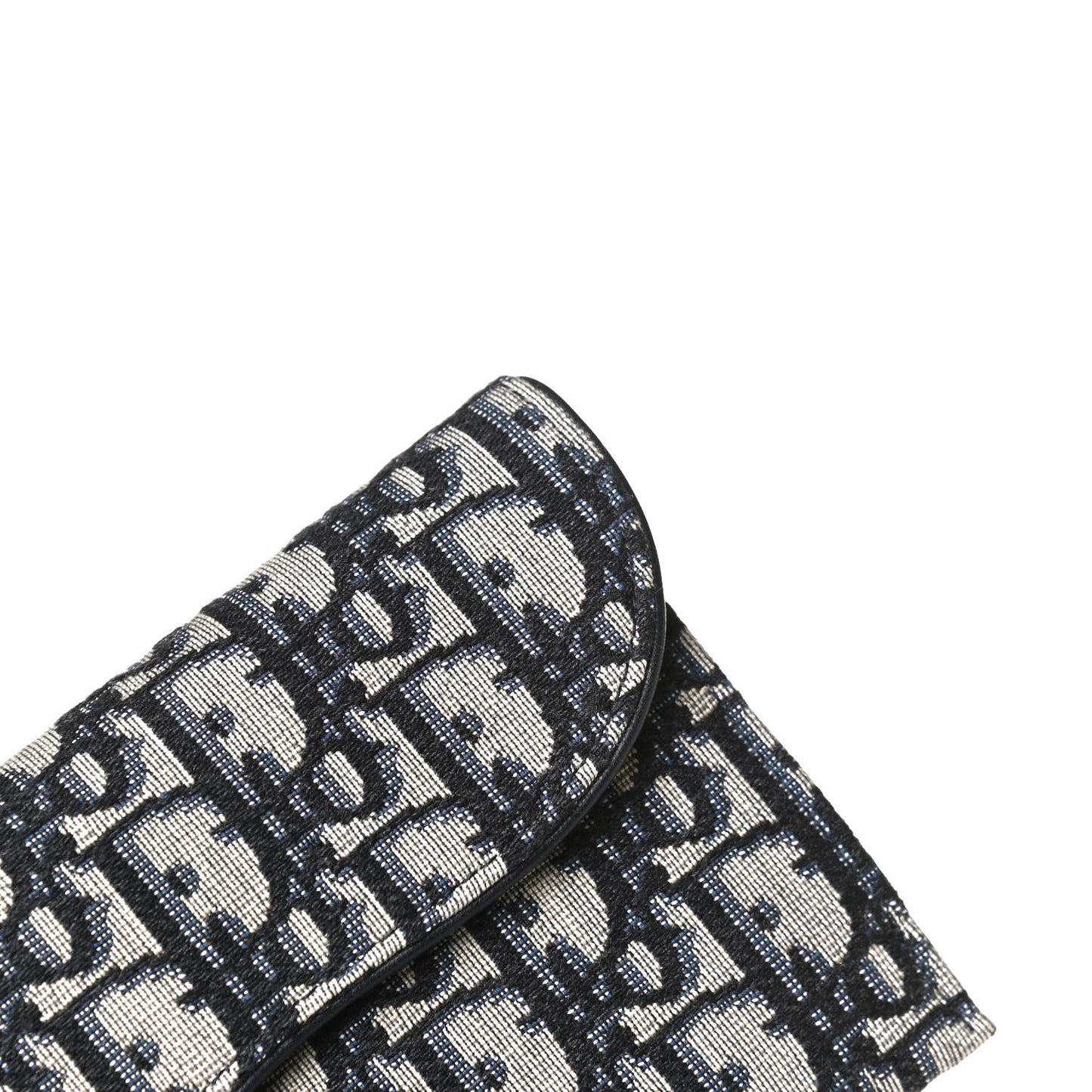 Oblique Saddle Chain Long Wallet Blue