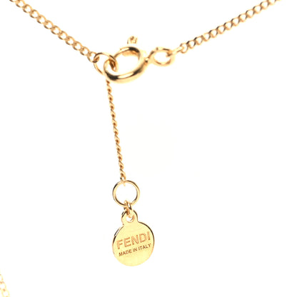 Fendi Metal Karligraphy Necklace Gold 4 of 6