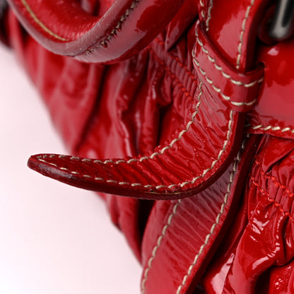 Prada Vernice Gaufre Shopping Satchel Rosso 12 of 13