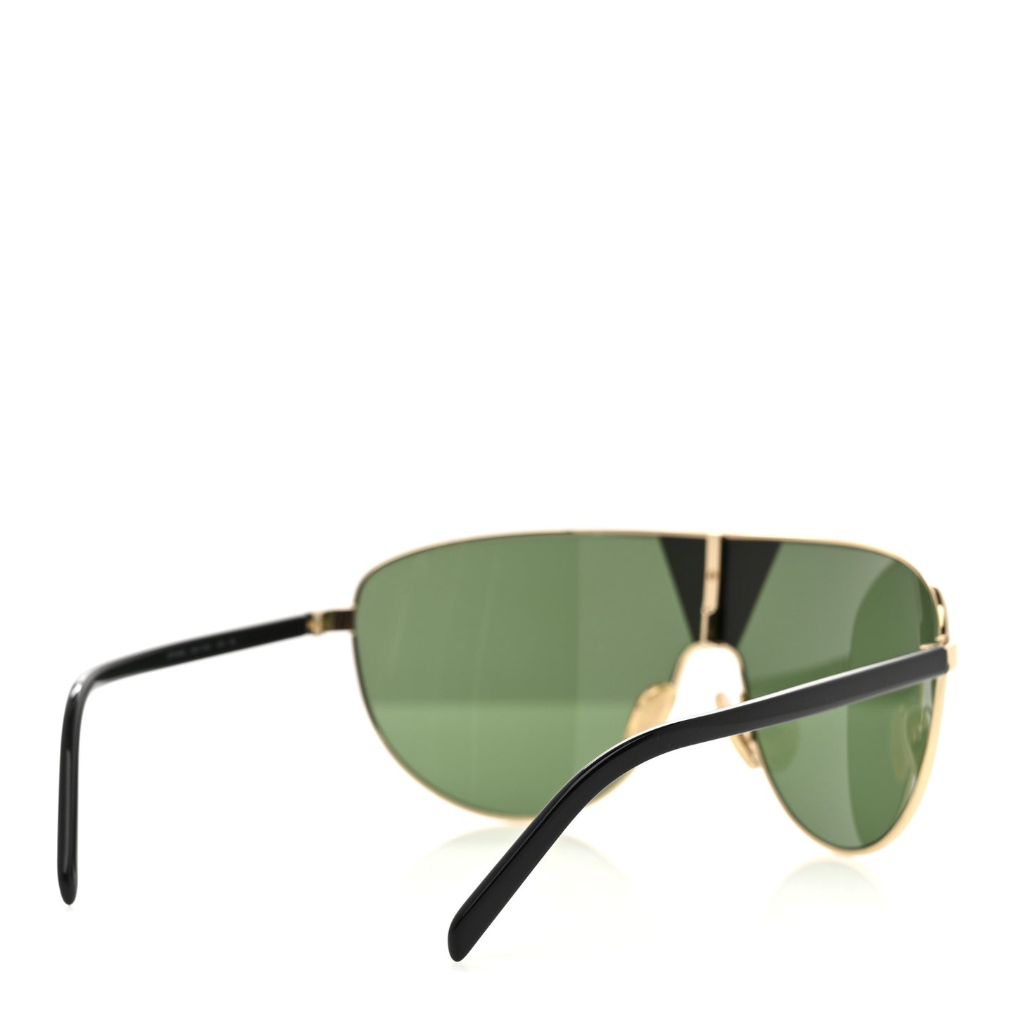 Metal Shield Sunglasses SPR 69Z Gold Green