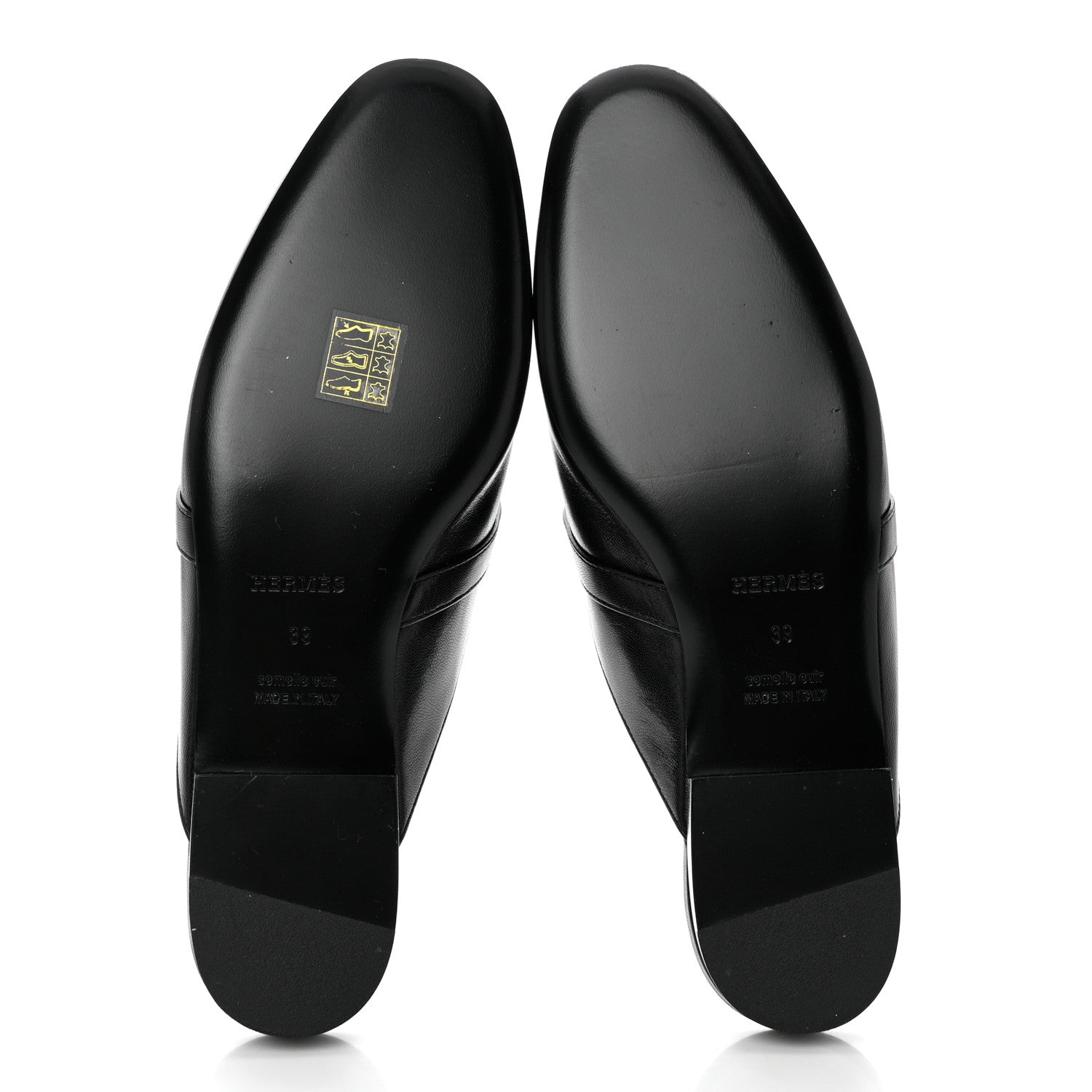 Hermes Goatskin Oz Mules 39 Black 5 of 8