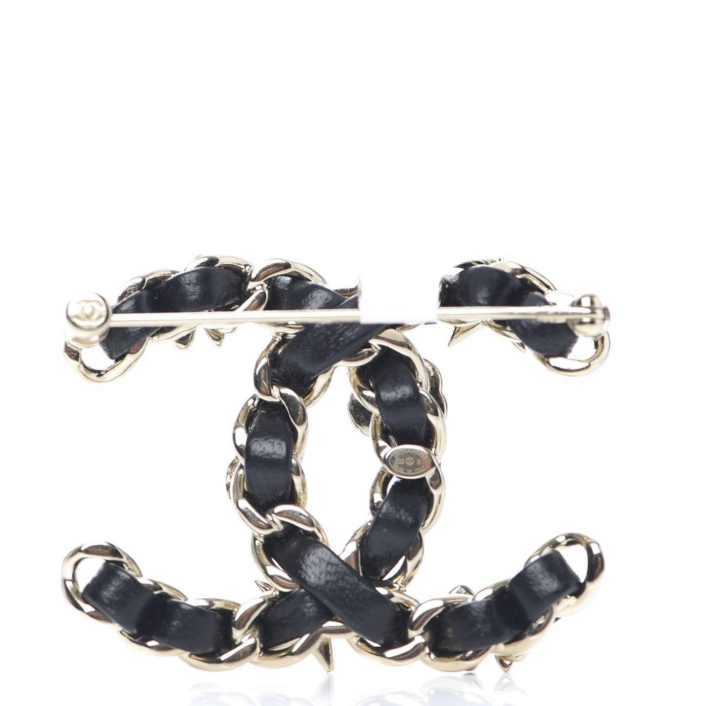 Lambskin Pearl Strass Sergeant Brooch Gold
