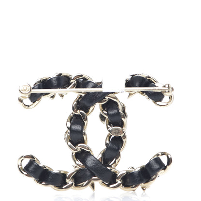 Chanel Lambskin Pearl Strass Sergeant Brooch Gold 3 of 5