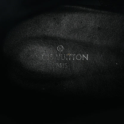Louis Vuitton Suede Calfskin Monogram Laureate Platform Desert Boots 38 Black 6 of 13