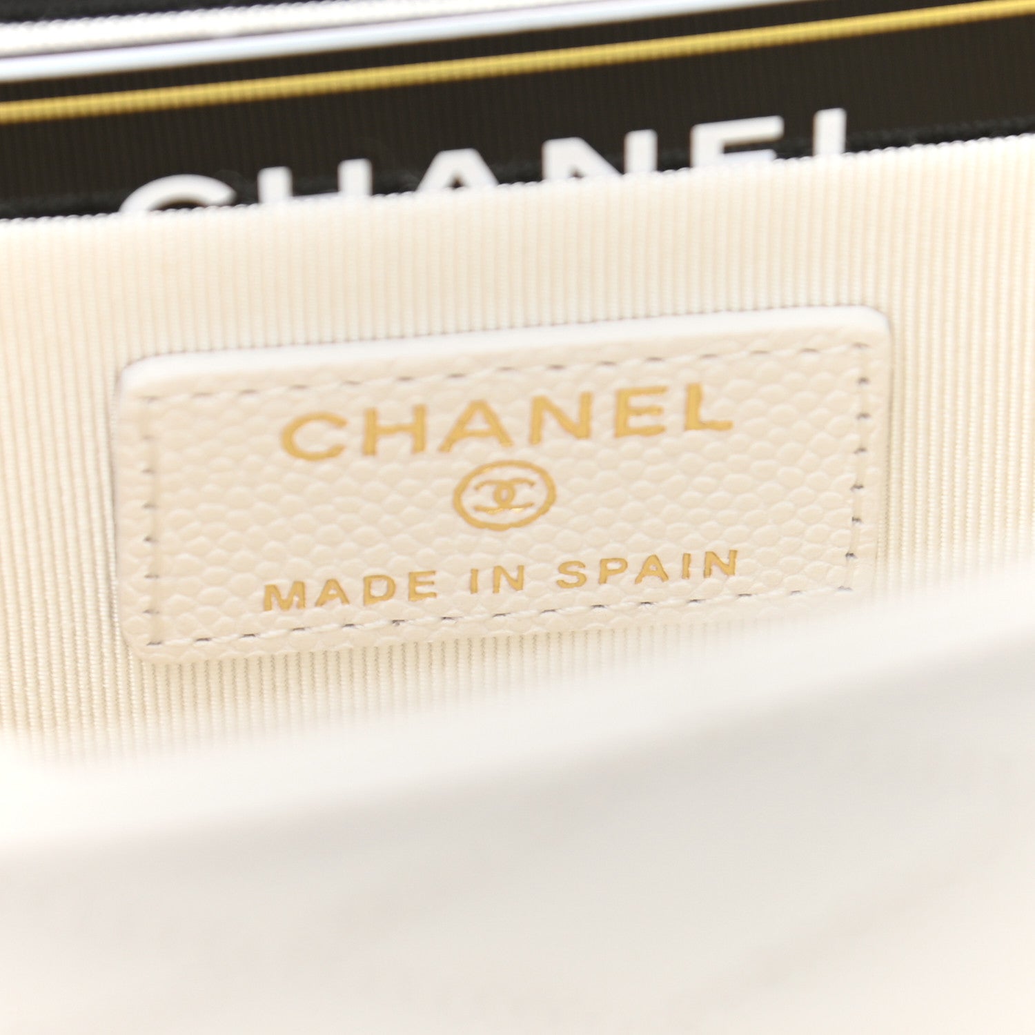 Chanel Caviar Quilted Square Flap Clutch White 6 of 7