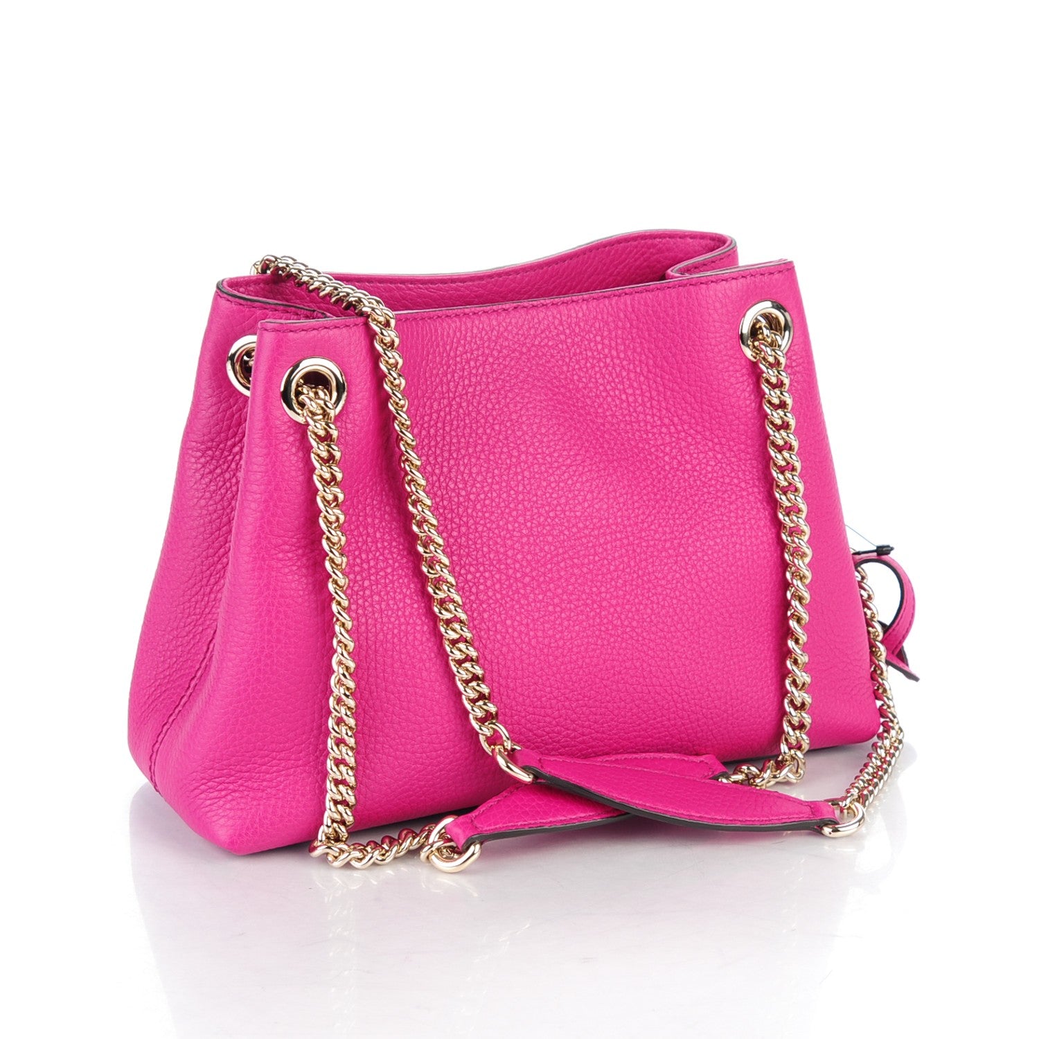 Gucci Cellarius Calfskin Small Soho Chain Shoulder Bag Bright Bouganville 3 of 7