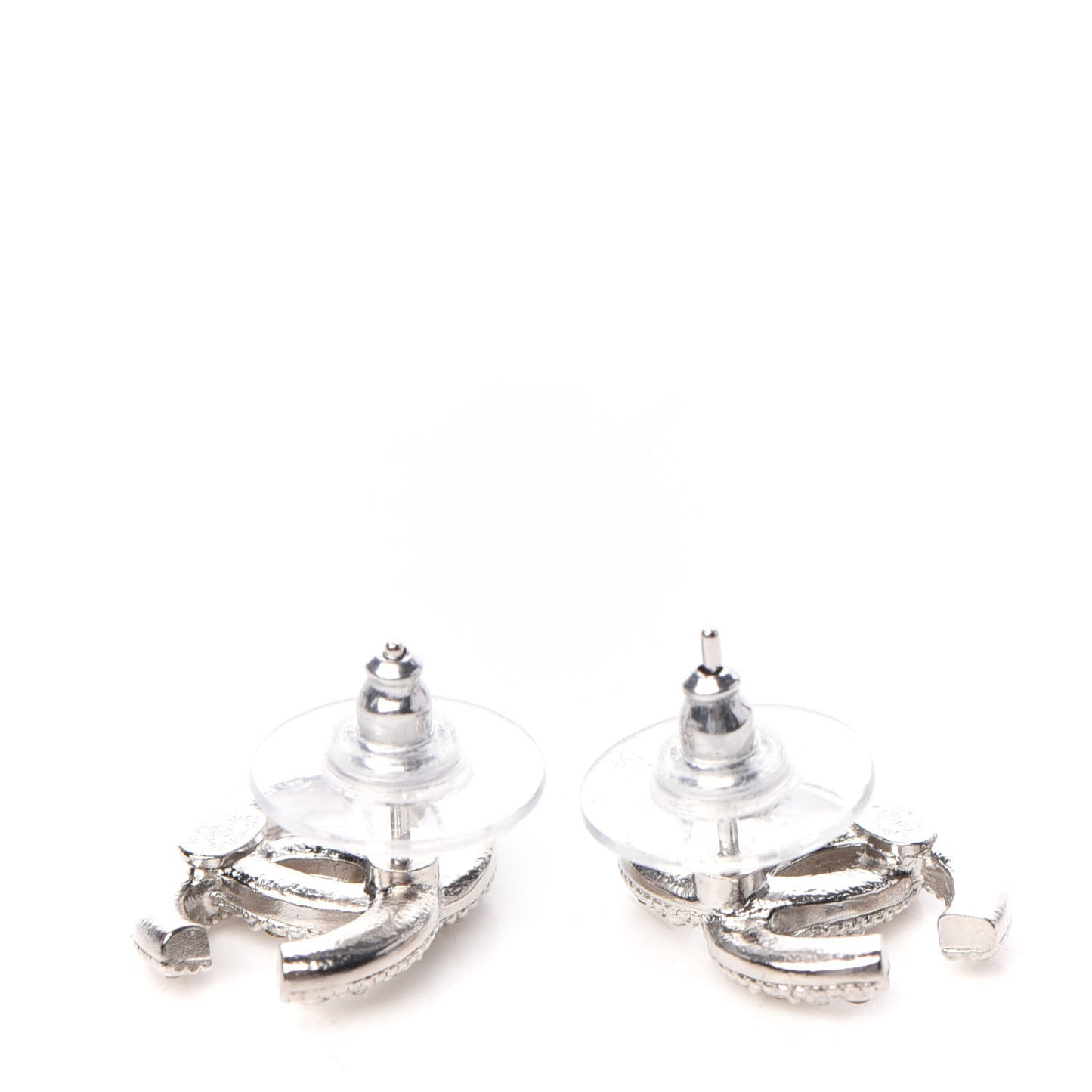 Crystal CC Earrings Silver