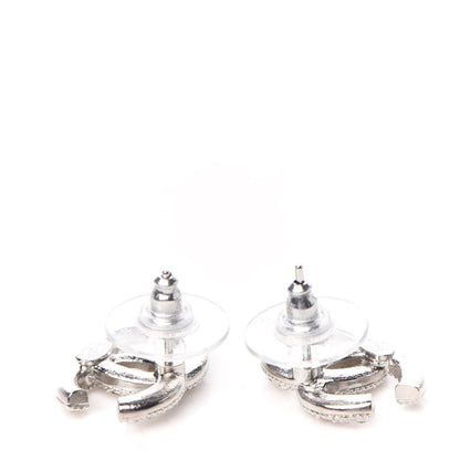 Chanel Crystal CC Earrings Silver 3 of 5