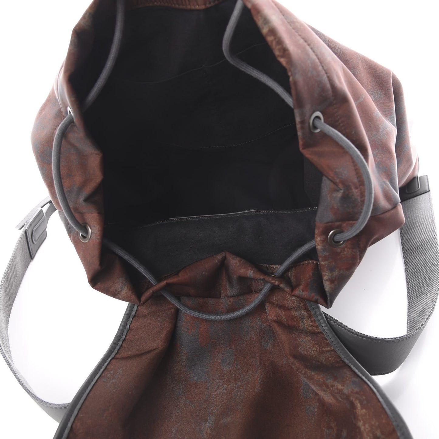 Nylon Calfskin Classic Hardware S Traveler Backpack Brown