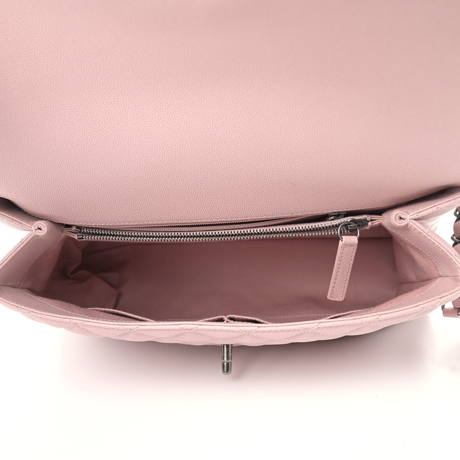 Chanel Caviar Quilted Medium Coco Handle Flap Light Pink 5 of 14