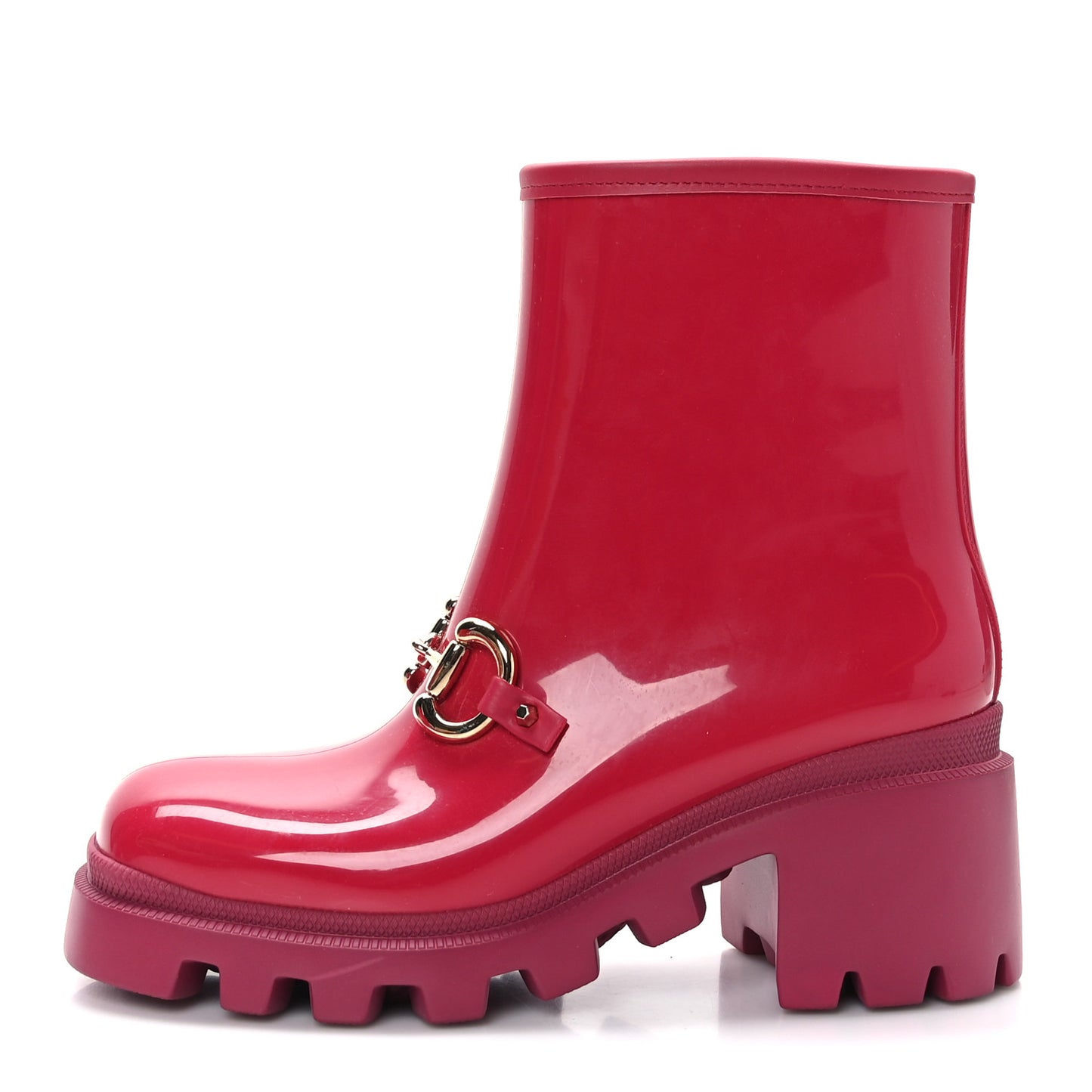 Rubber Womens Horsebit Ankle Boots 37 Petunia