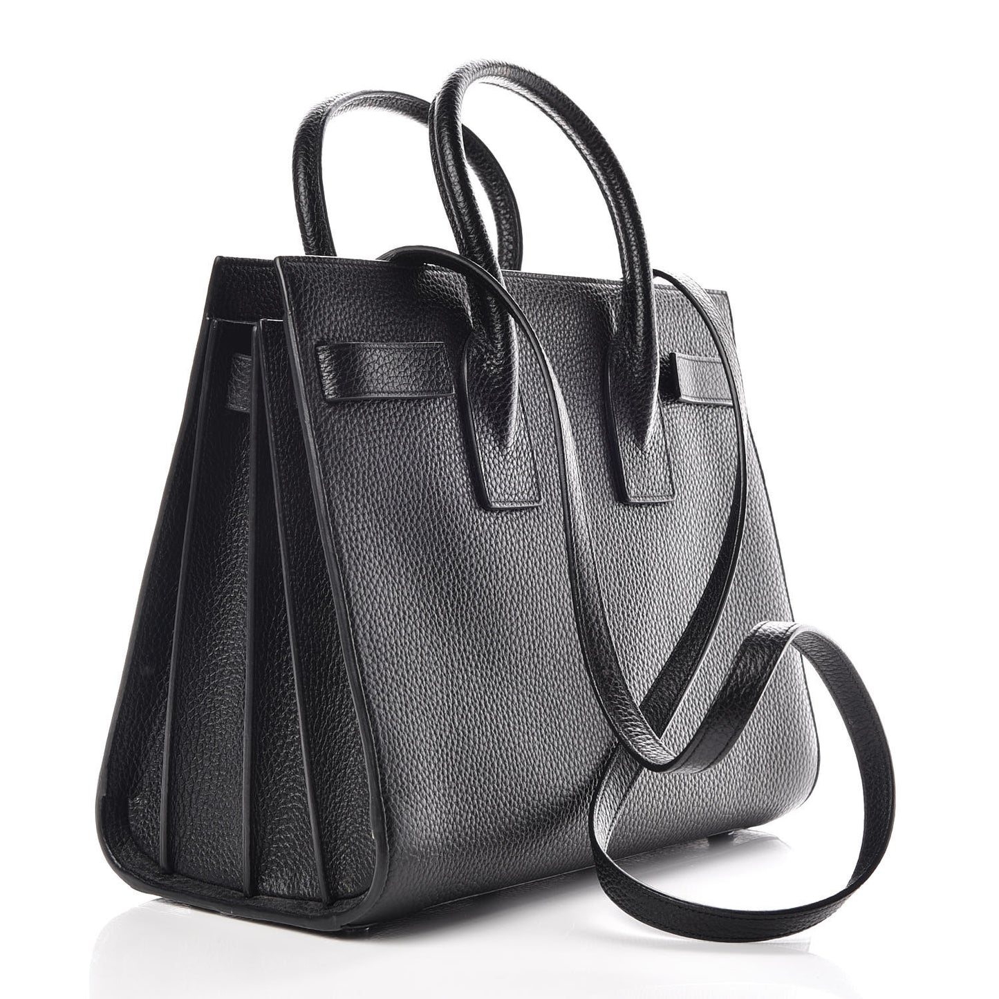 Grained Calfskin Small Sac De Jour Black
