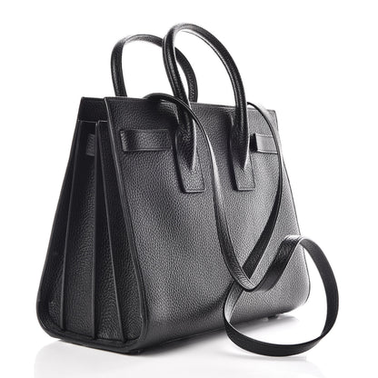 Saint Laurent Grained Calfskin Small Sac De Jour Black 3 of 10