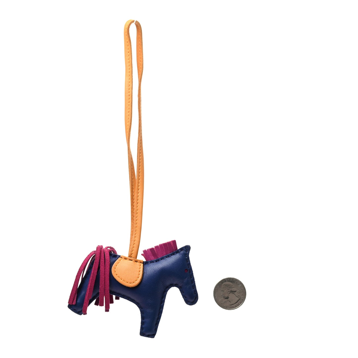 Milo Lambskin Grigri Rodeo Horse Bag Charm PM Bleu Saphir Rose Pourpre Bouton D'Or