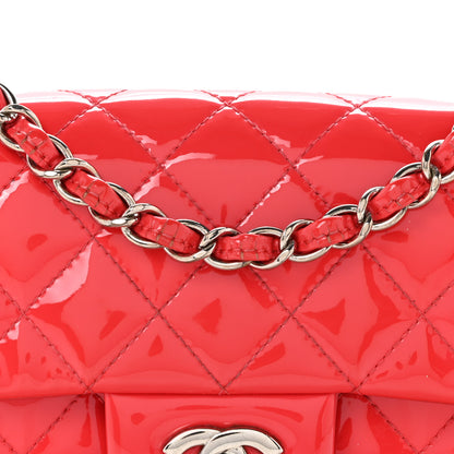 Chanel Patent Calfskin Quilted Mini Rectangular Flap Coral 8 of 13