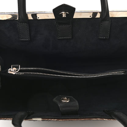 Fendi Calf Hair Cow Print Regular 2Jours Tote Grey Black 4 of 13