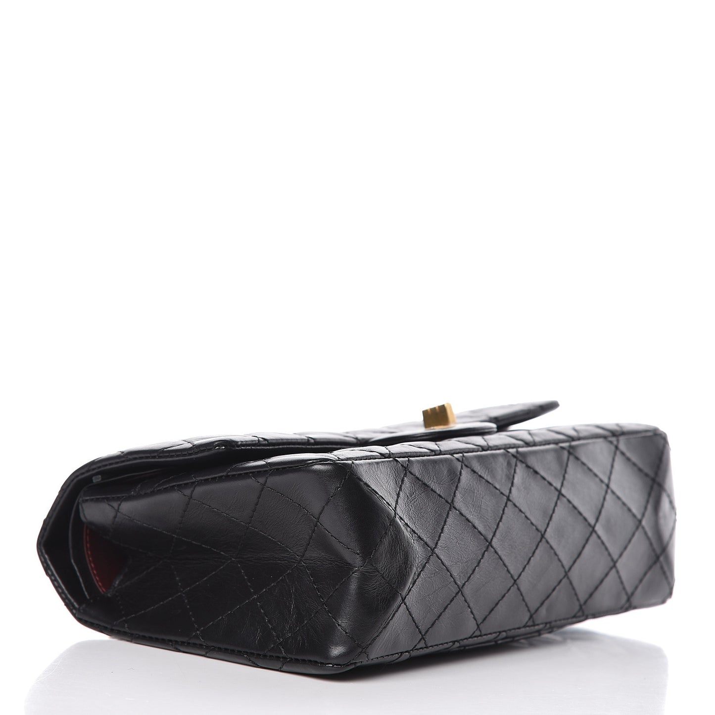 Aged Calfskin Quilted 2.55 Reissue 225 Flap Black