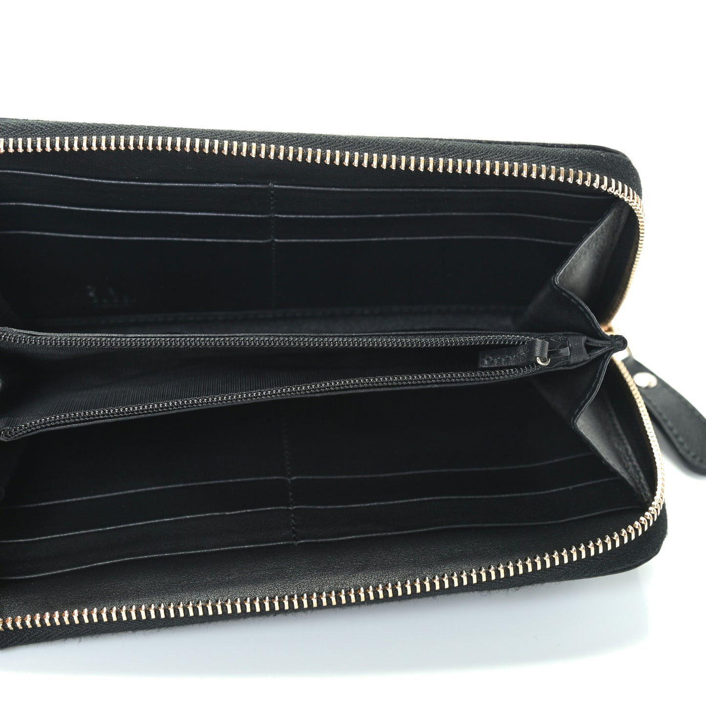 Microguccissima Zip Around Wallet Black