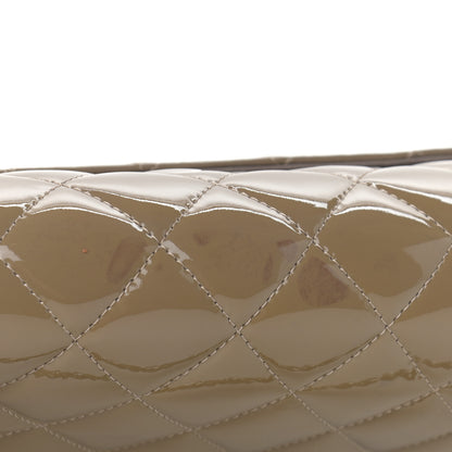 Chanel Patent Calfskin Quilted Jumbo Double Flap Grey 10 of 14