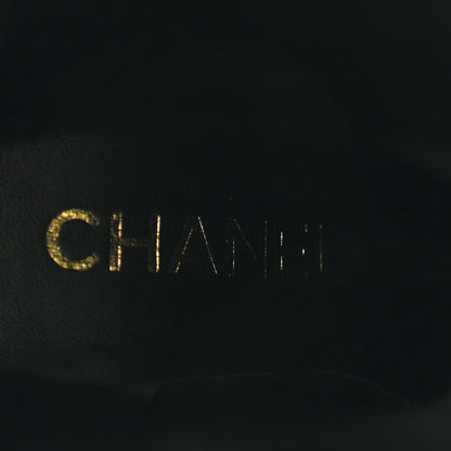 Chanel Calfskin Cap Toe High Boots 35.5 Black 6 of 10