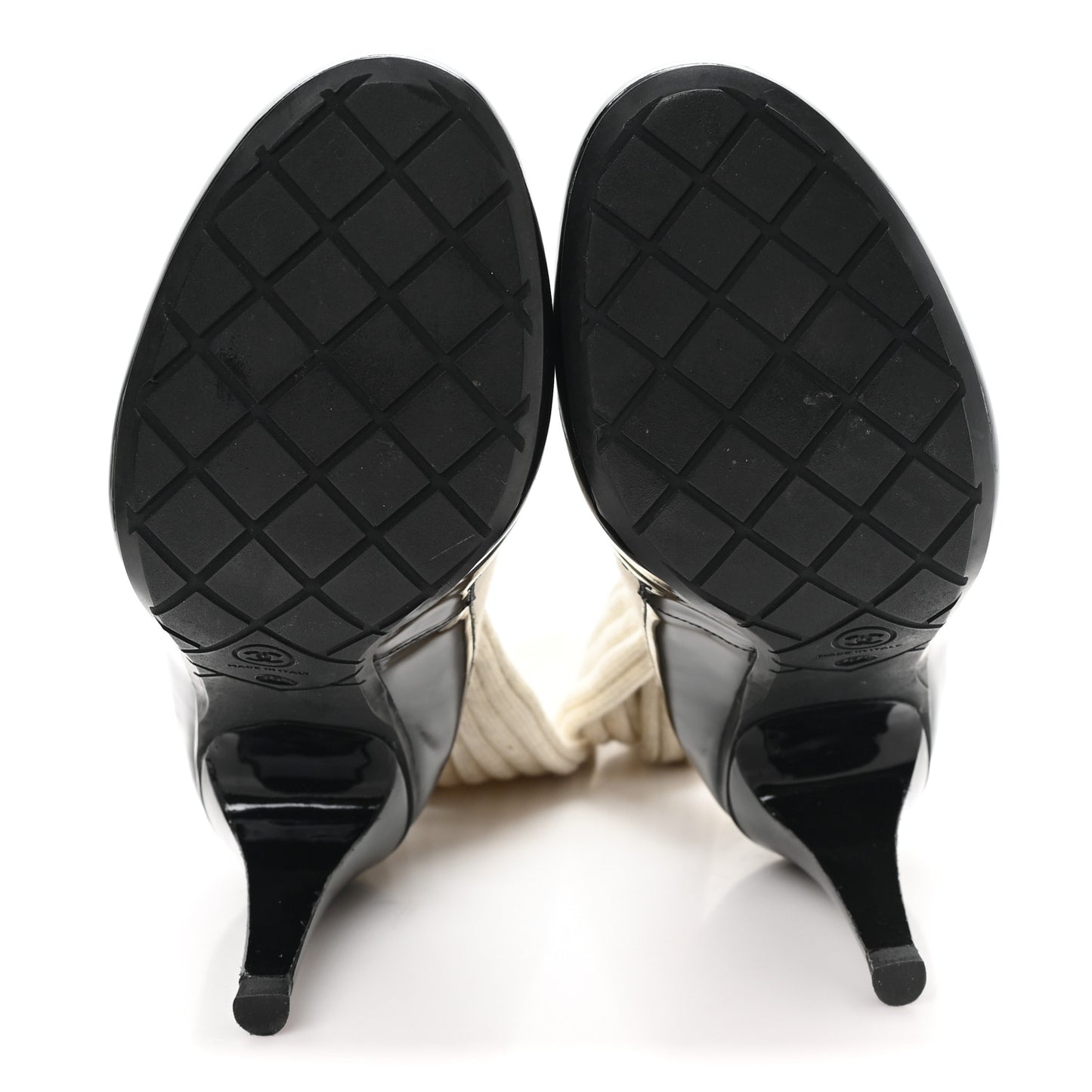 Patent Sock Boots 39.5 Black White