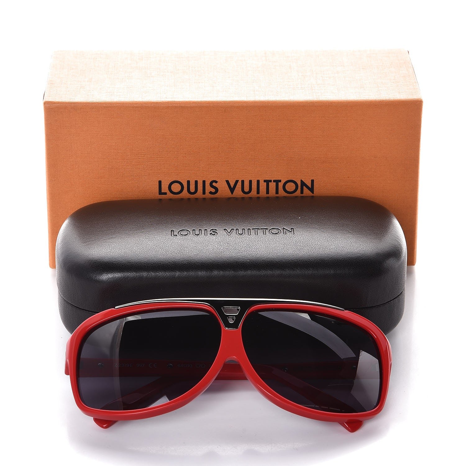 Louis Vuitton Acetate Evidence Sunglasses Z2319E Red 8 of 8
