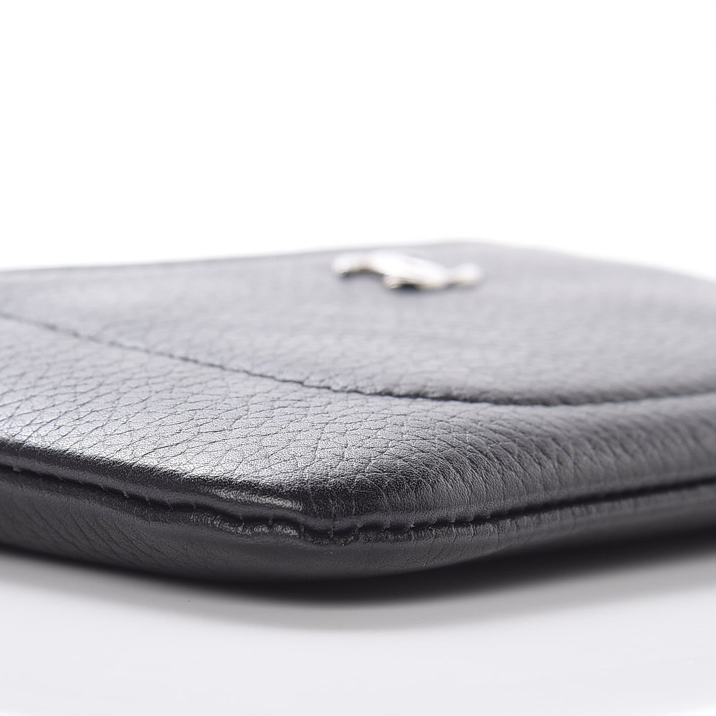 Grained Calfskin Small Neo Executive Cosmetic Case Black