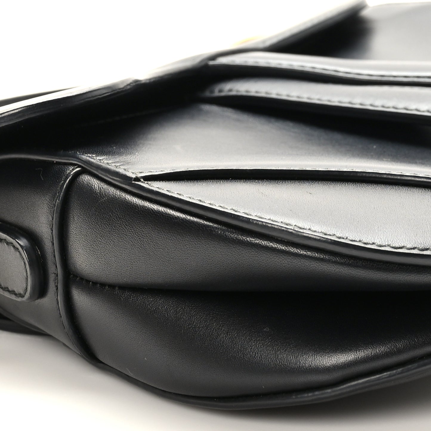 Calfskin Mini Saddle Bag Black