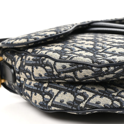 Christian Dior Oblique Saddle Bag With Strap Blue 9 of 12