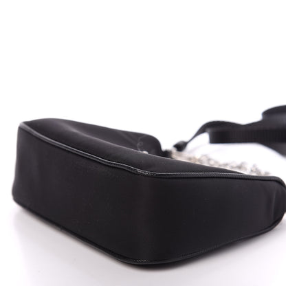 Prada Tessuto Nylon Mini Re-Edition 2000 Shoulder Bag Black 8 of 9