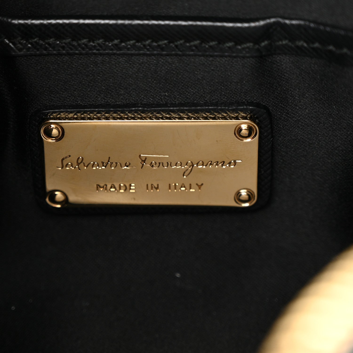 Salvatore Ferragamo Hammered Calfskin Lydia Bow Camera Bag Black 6 of 12