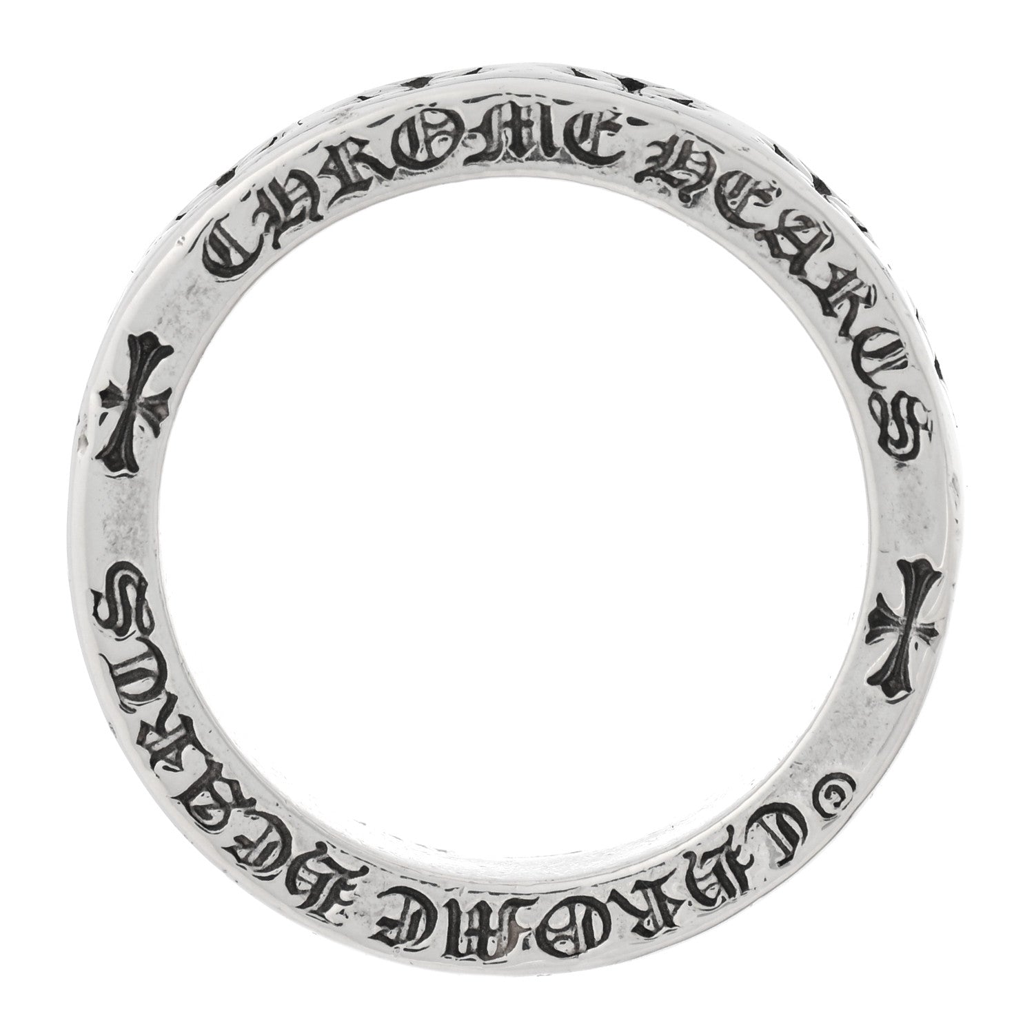 Chrome Hearts Sterling Silver Forever Spacer Ring 60 9.25 4 of 5