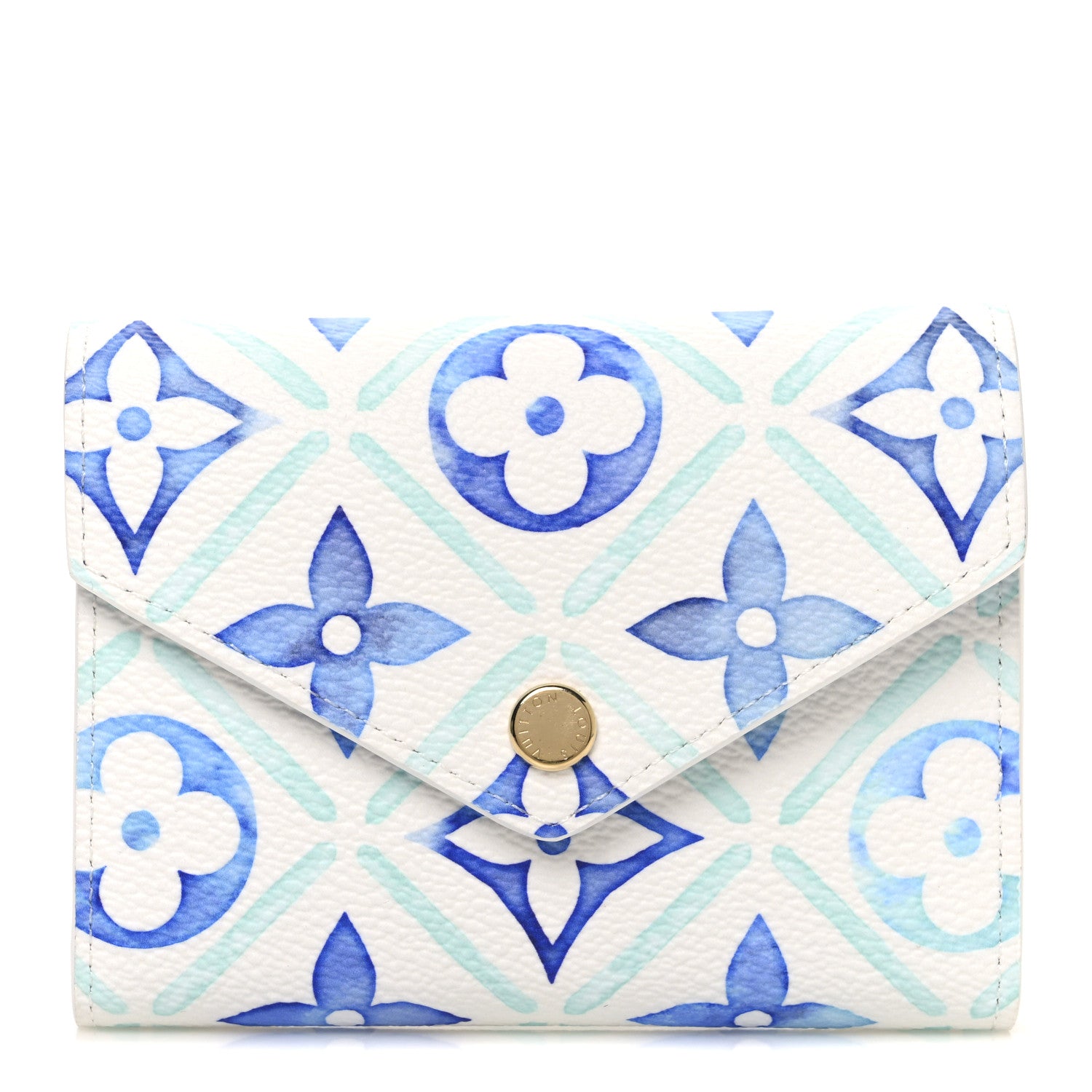Louis Vuitton Monogram Tiles By The Pool Victorine Wallet Lagoon Blue 1 of 6