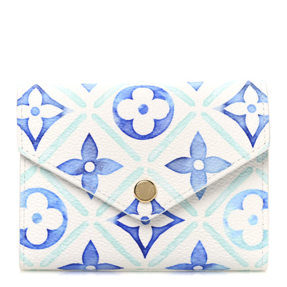 Louis Vuitton Monogram Tiles By The Pool Victorine Wallet Lagoon Blue 1 of 6