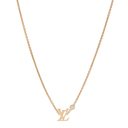 Louis Vuitton 18K Yellow Gold Diamond Idylle Blossom LV Pendant Necklace 1 of 6
