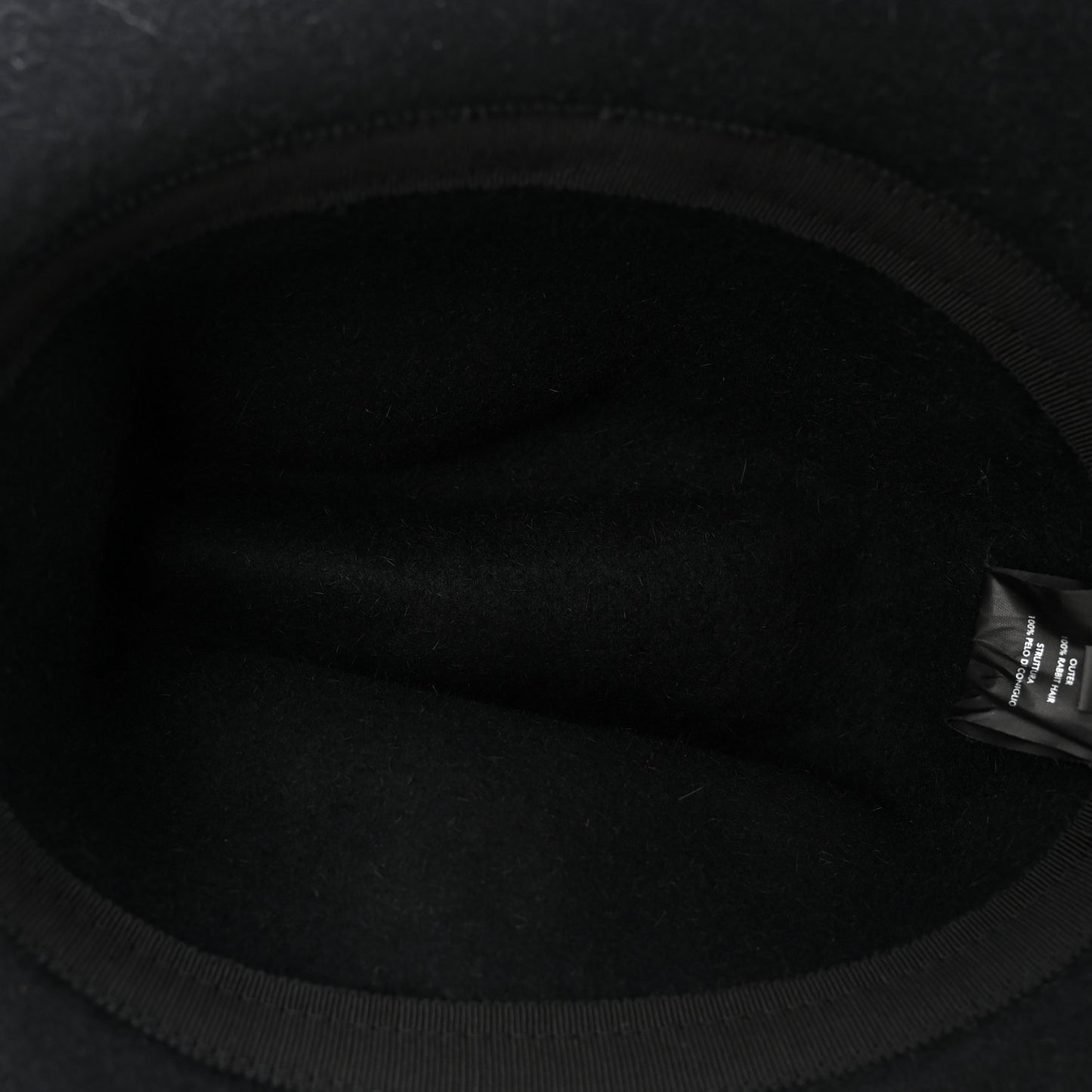 Rabbit Fur Felt Hat L Black